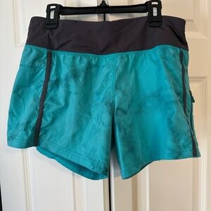 lululemon athletica Turquoise and Black Athletic Shorts